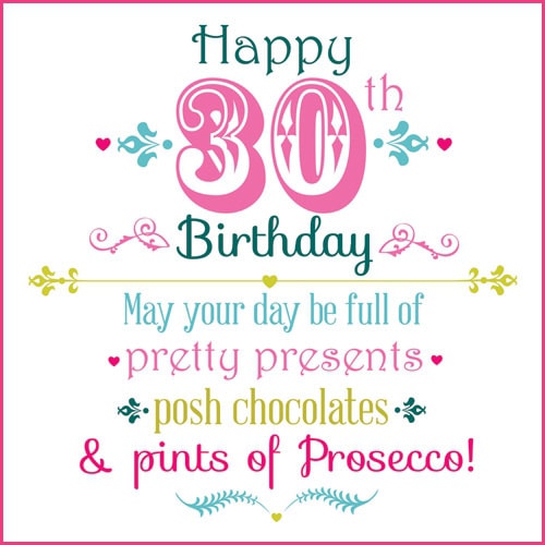 30 Birthday Card A