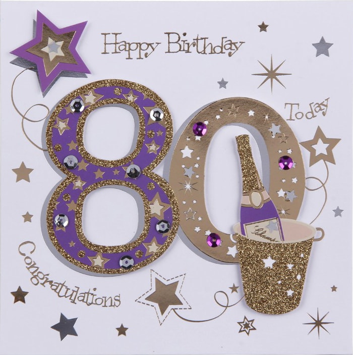 80th Birthday Card B
