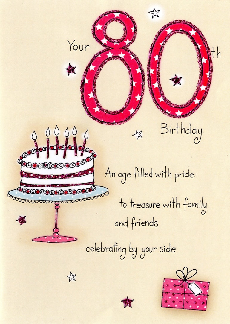 what to write in 80th birthday card funny