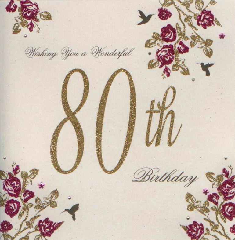 80th Birthday Cards D