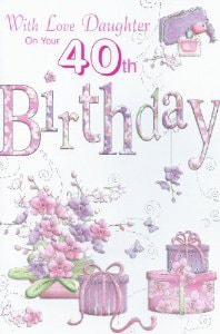 Personalised 40th Birthday Cards C