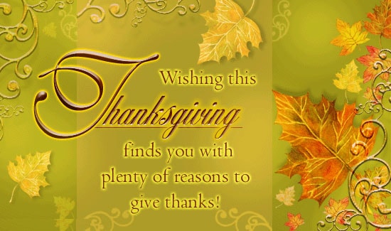 Thanksgiving Day Electronic Greeting Cards B