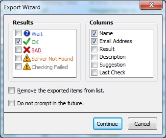 Export Wizard