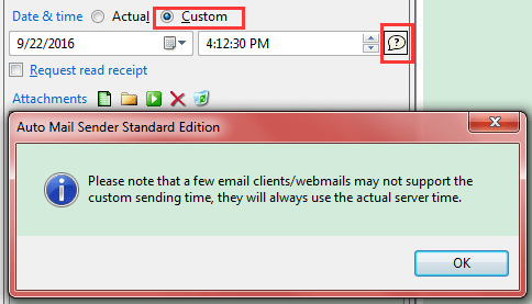 Custom Sending Time