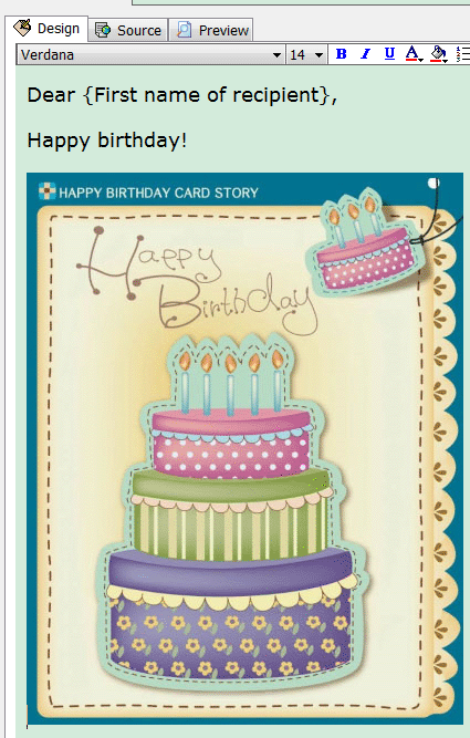 How to send an eCard in AMS Birthday Edition? Automailer S