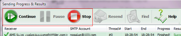 Pause/Continue/Stop Sending